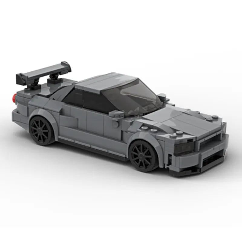 Nissan Skyline R34|Grey Car Lego | Brick Whips