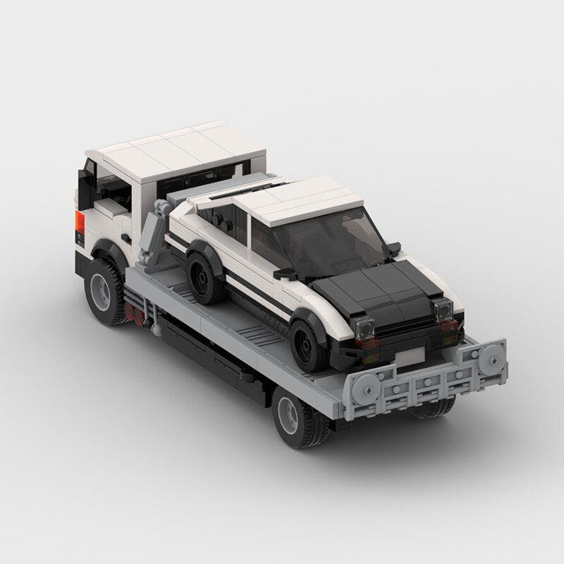 Flatbed Trailer with Toyota AE86 Car Lego | Brick Whips