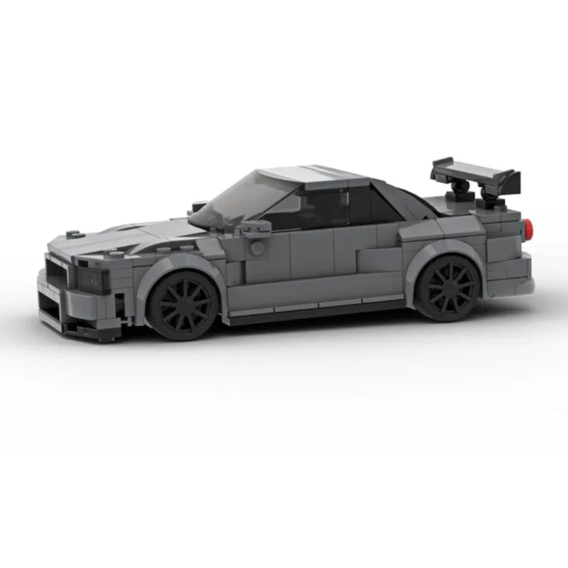 Nissan Skyline R34|Grey Car Lego | Brick Whips