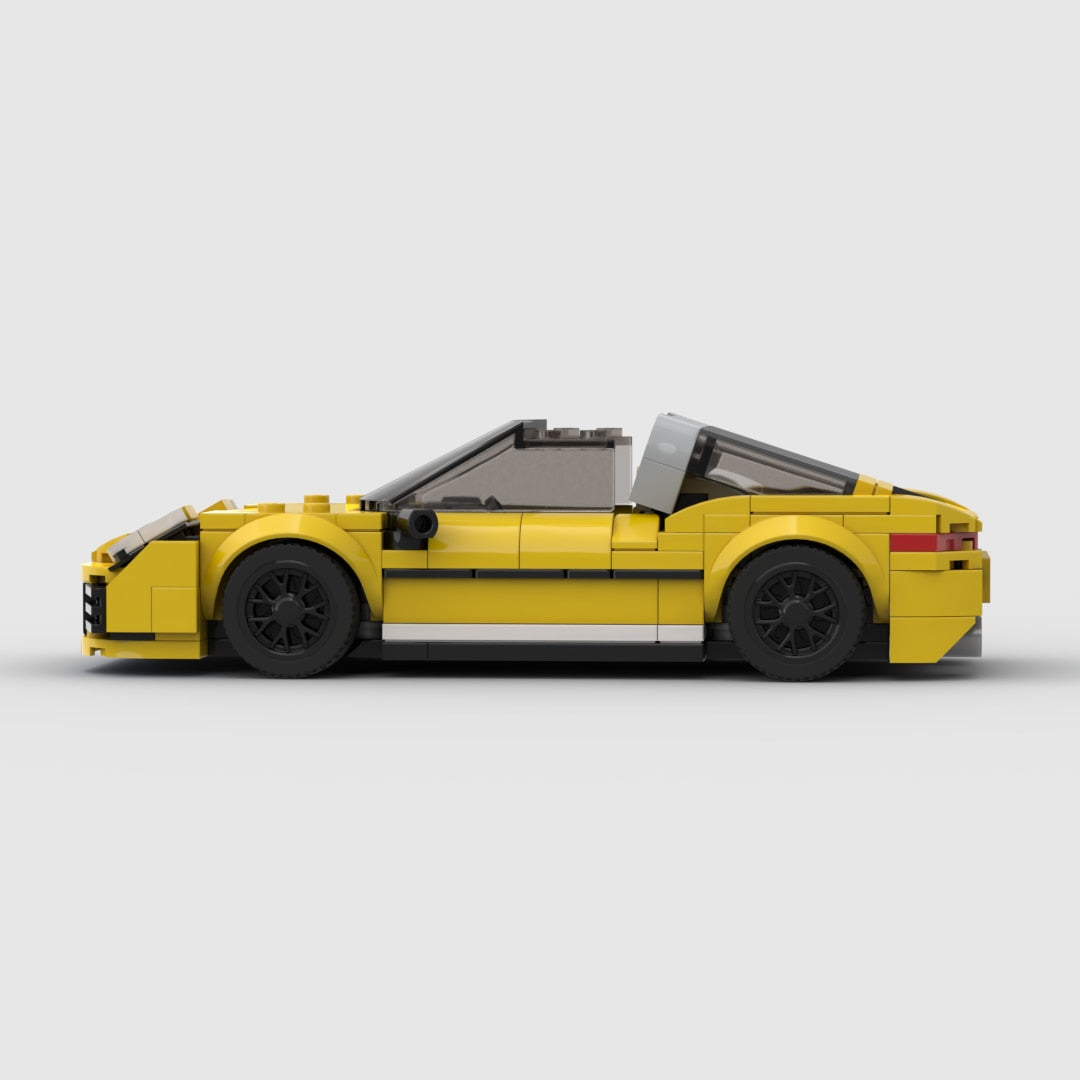Porsche 911 Targa|Yellow Car Lego | Brick Whips